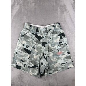 Aftco Shorts Mens 32 Camo Ripstop Fishing Cargo Stretch Quick Dry Performance